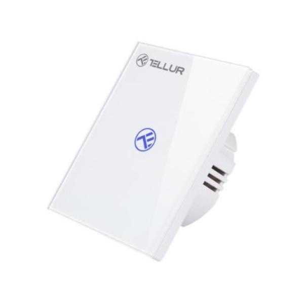 Tellur WiFi Smart Spínač, 1 port, 1800W, 10A biely