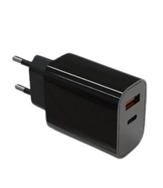 TB Touch USB-C + USB-A čierna nabíjačka