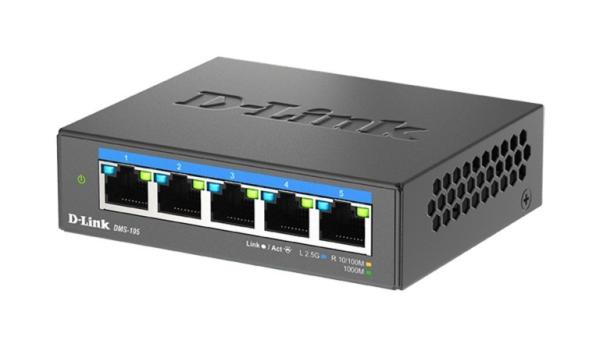 D-Link DMS-105/ E 5-port 2.5G Multi-Gigabit QoS IGMP Snooping Switch 