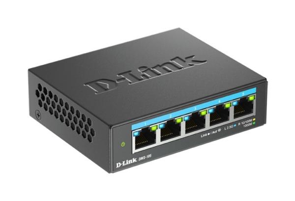 D-Link DMS-105/ E 5-port 2.5G Multi-Gigabit QoS IGMP Snooping Switch 
