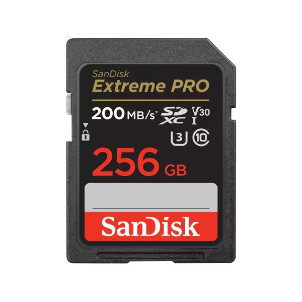 SanDisk Extreme PRO/ SDXC/ 256GB/ 200MBps/ UHS-I U3 / Class 10