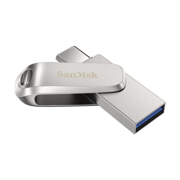 SanDisk Ultra Dual Drive Luxe/ 128GB/ USB 3.1/ USB-A + USB-C/ Strieborná 