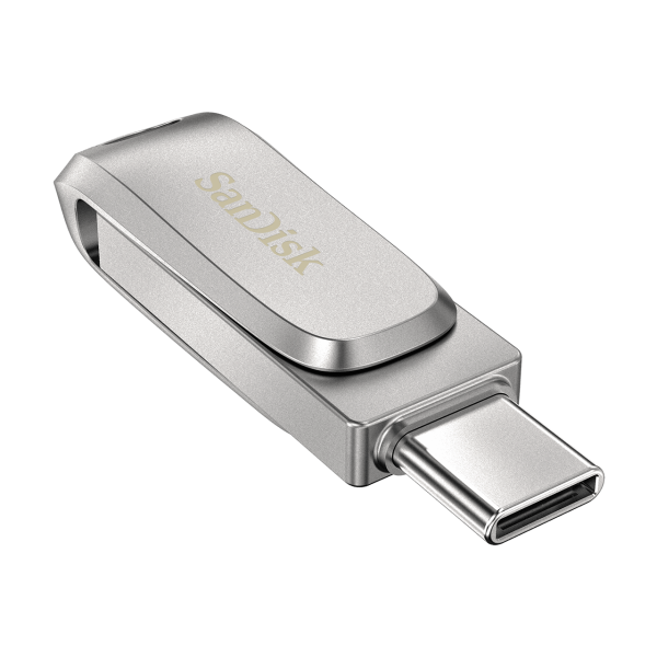 SanDisk Ultra Dual Drive Luxe/ 256GB/ 150MBps/ USB 3.1/ USB-A + USB-C/ Stříbrná