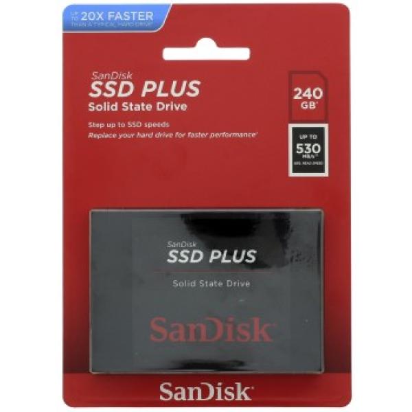 Sandisk Plus/ 240GB/ SSD/ 2.5"/ SATA/ Čierna/ 3R 