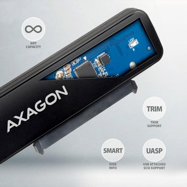 AXAGON ADSA-FP2A USB-A 5Gbps - SATA 6G 2.5" SSD/ HDD SLIM adaptér 