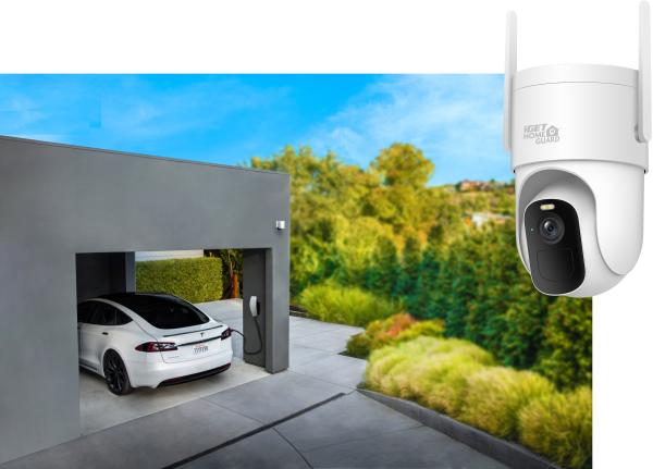 iGET HOMEGUARD HGWBC358 - WiFi IP 2K batériová otočná kamera, nočné videnie, dvojcestné audio, IP66 