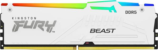 Kingston FURY Beast/ DDR5/ 64GB/ 6000MHz/ CL40/ 4x16GB/ RGB/ White
