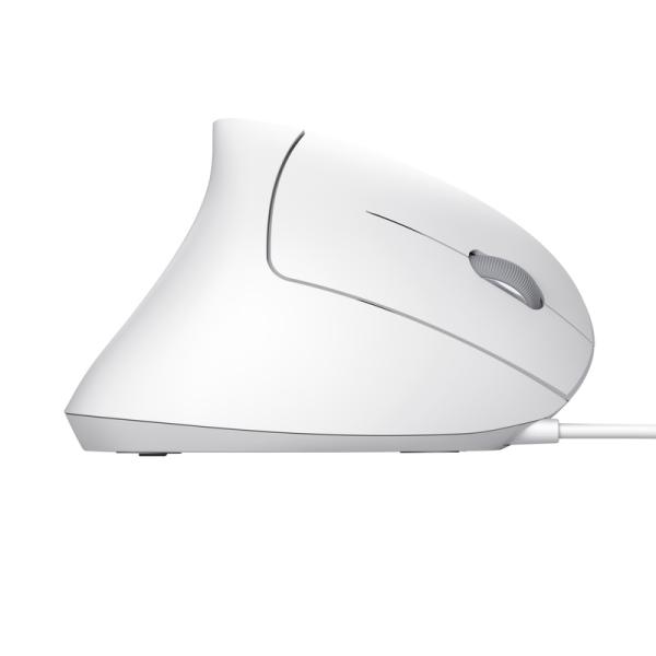 Trust Verto/ Vertikálna/ Optická/ Pre pravákov/ 1 600 DPI/ Drôtová USB/ Biela 