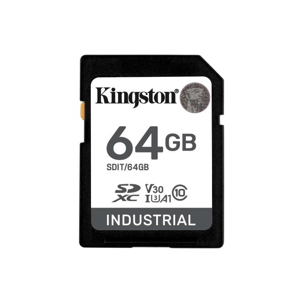Kingston Industrial/ SDXC/ 64GB/ 100MBps/ UHS-I U3 / Class 10
