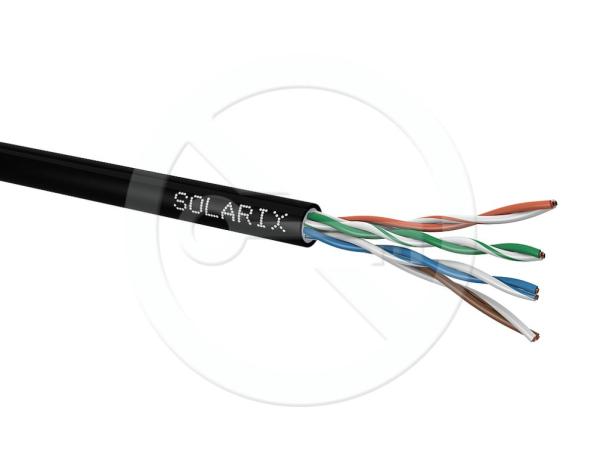 Instalační kabel Solarix CAT5E UTP PE Fca venkovní Gelový 305m/ box SXKD-5E-UTP-PEG
