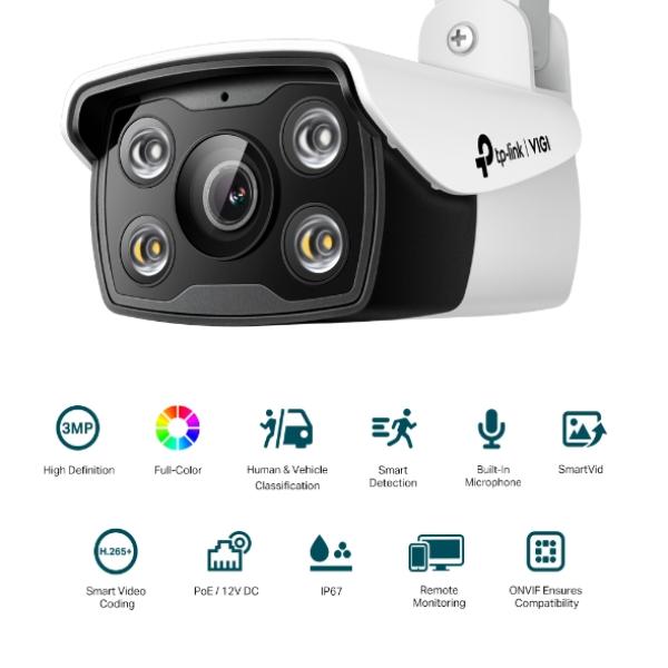 VIGI C330 (6mm) 3MP Full-Color Bullet Network Cam 