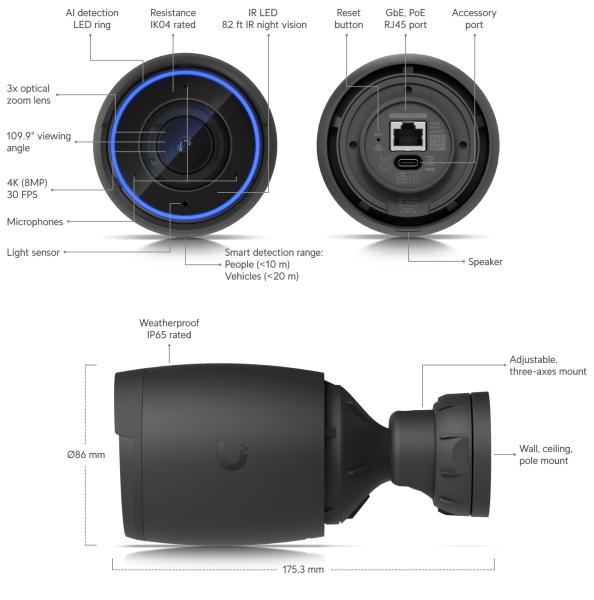 Ubiquiti UVC-AI-Pro - UniFi Protect Camera AI Professional čierna 