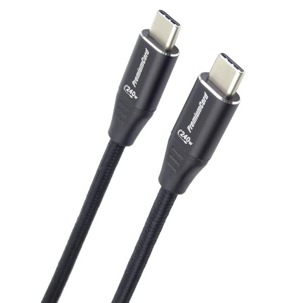 PremiumCord Kabel USB-C M/ M, 240W 480 MBps, 1, 5m