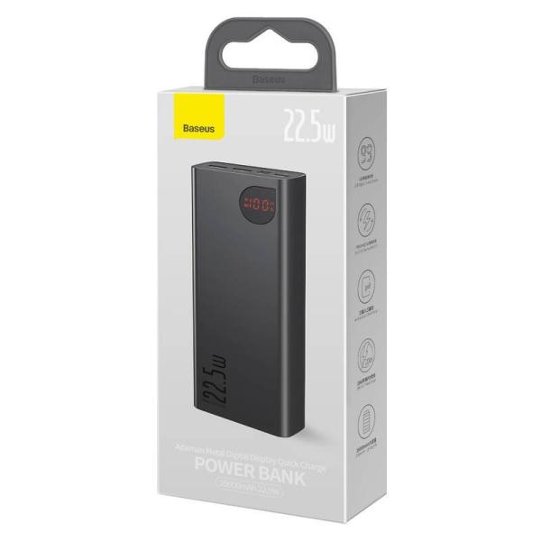 Baseus PPAD070101 Adaman Digital Display Powerbanka 20000mAh 22, 5W Black 