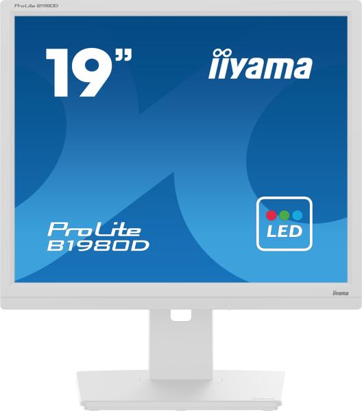 iiyama ProLite/ B1980D-W5/ 19"/ TN/ 1280x1024/ 60Hz/ 5ms/ White/ 3R