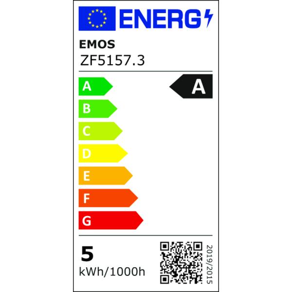 LED žiarovka A60/ E27/ 5W/ 75W/ 1060lm/ teplá biela 3KS 