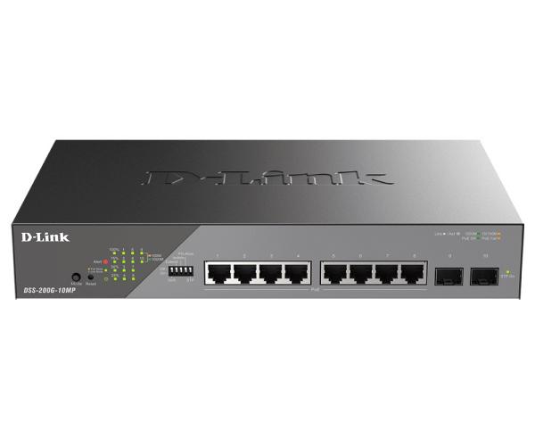 D-Link DSS-200G-10MP/ E 10-Port Gigabit Ethernet PoE+ Surveillance Switch