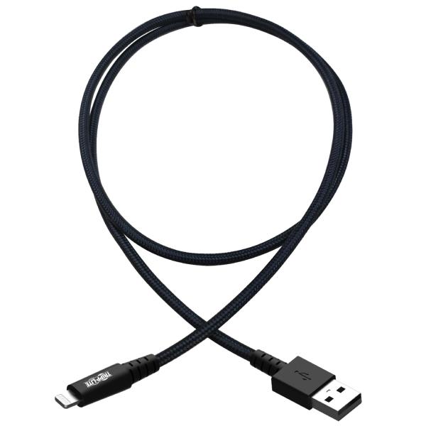 Tripplite Kabel USB-A / Lightning Synchronizace/ Nabíjení, UHMWPE, Aramid Fibers, MFi Cert, 0.31m 