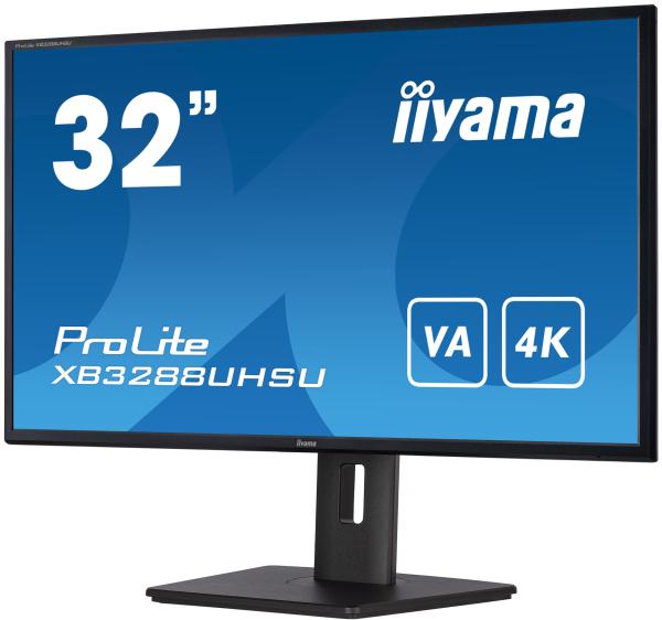 iiyama ProLite/ XB3288UHSU-B5/ 31, 5"/ VA/ 4K UHD/ 60Hz/ 3ms/ Black/ 3R 