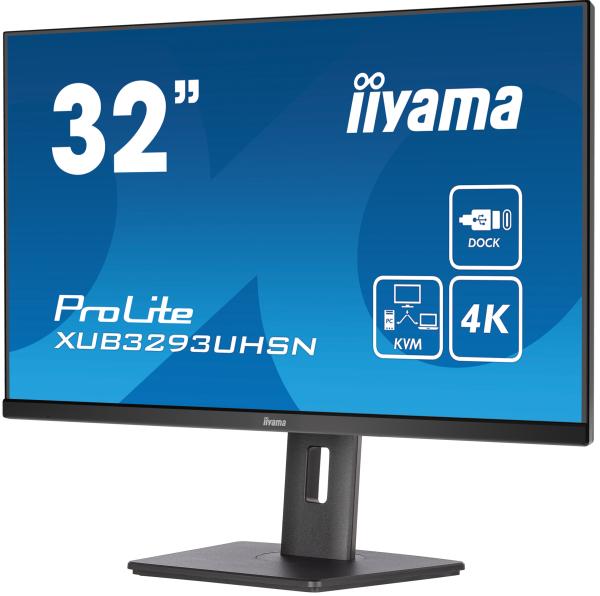 iiyama ProLite/ XUB3293UHSN-B5/ 31, 5"/ IPS/ 4K UHD/ 60Hz/ 4ms/ Black/ 3R 