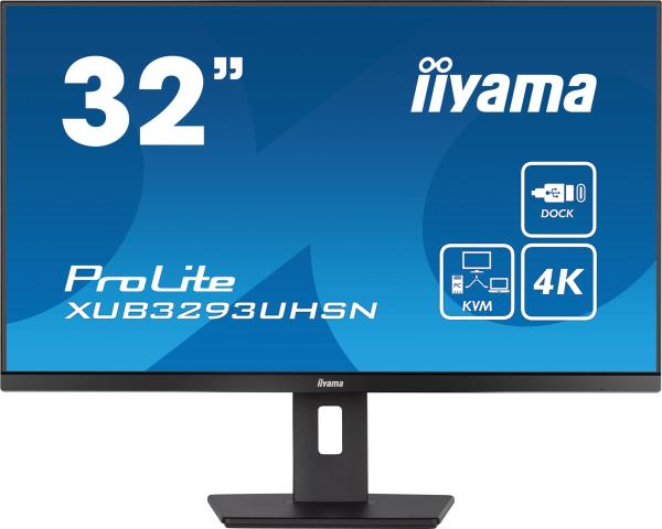 iiyama ProLite/ XUB3293UHSN-B5/ 31, 5"/ IPS/ 4K UHD/ 60Hz/ 4ms/ Black/ 3R