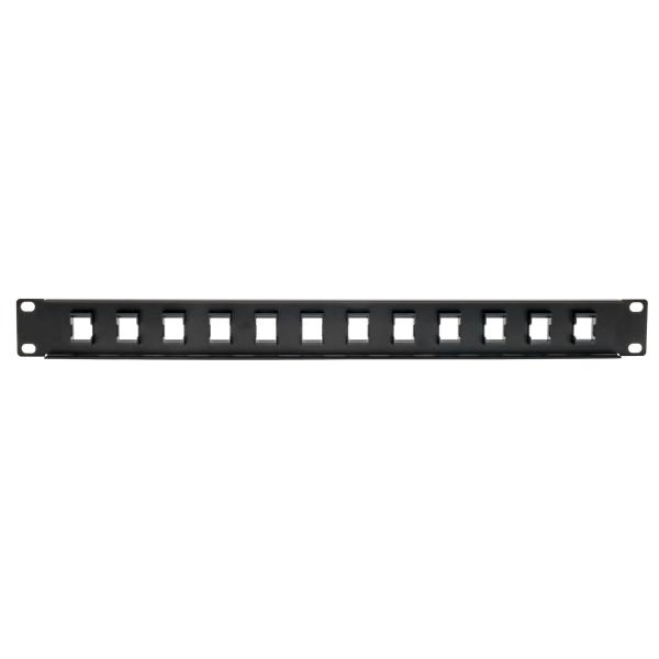 Tripplite Patch Panel 12-Port 1U Rack Netienený, Keystone/ Multimedia, RJ45 Ethernet, USB, HDMI, Cat5e/ 6 
