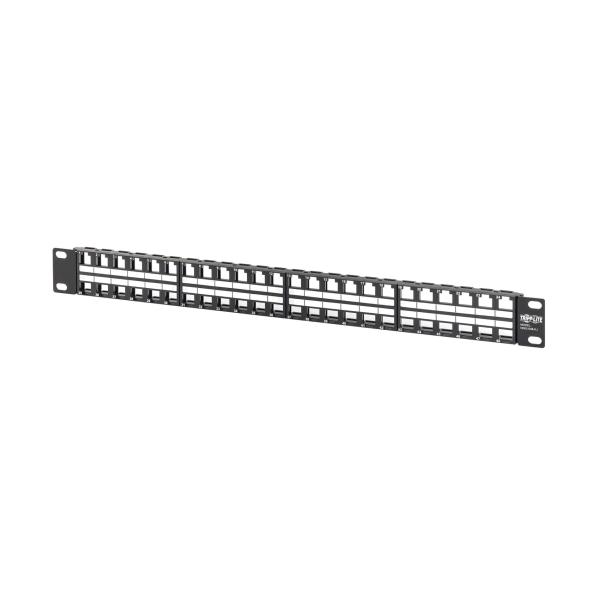 Tripplite Patch Panel 48-Port 1U Rack Netienený, Keystone/ Multimedia, RJ45 Ethernet, USB, HDMI, Cat5e/ 6 