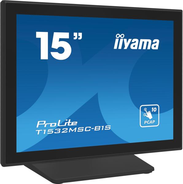 15" iiyama T1532MSC-B1S:PCAP, 10P, FHD, HDMI, DP 