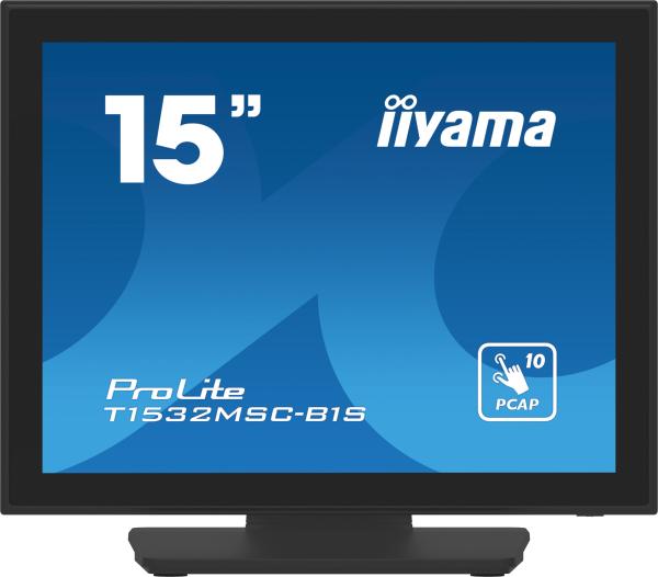 15" iiyama T1532MSC-B1S: PCAP, 10P, FHD, HDMI, DP