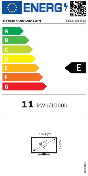 15" iiyama T1531SR-B1S:VA, 1024x768, DP, HDMI 