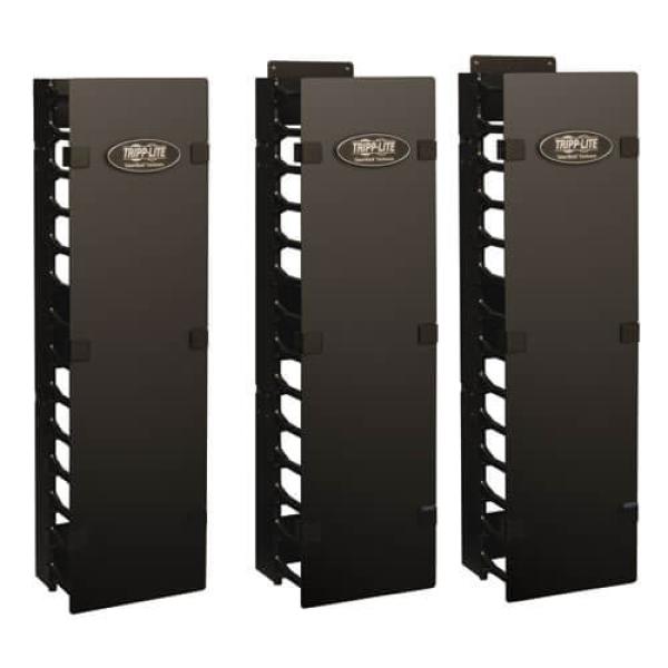 Tripplite Káblový manažér vert. SmartRack6"(15.24cm), káblový kanál s výrezmi pre káble a krytom 