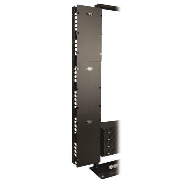 Tripplite Káblový manažér vert. SmartRack12" (30.48cm), káblový kanál s výrezmi pre káble a krytom