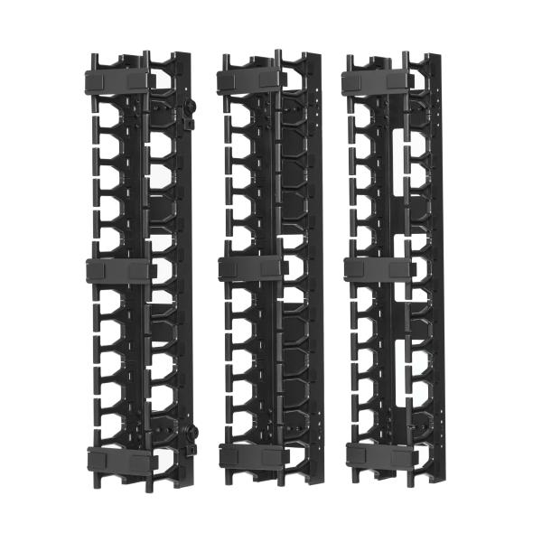Tripplite Kabelový manažér vert. SmartRack 3" (7.62cm), káblový kanál s výrezmi pre káble