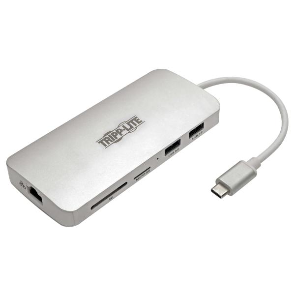 Tripplite Dokovací stanice USB-C/ HDMI, USB 3.2 Gen 1, USB-A/ C, GbE, paměťová karta, 60W nabíjení