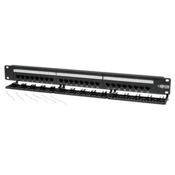 Tripplite Patch panel pro montáž do racku 1U, 24x Cat6/ Cat5, 568B, RJ45 Ethernet 