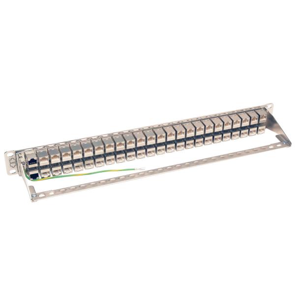 Tripplite Patch panel priechodný STP tienený pre montáž do racku 1U, 48x Cat6a, RJ45 Ethernet 