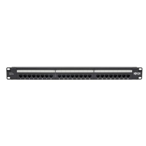 Tripplite Patch panel pre montáž do racku 1U, 24xCat6 PoE+ Compliant, 110/ Krone, 568A/ B, RJ45 Ethernet 