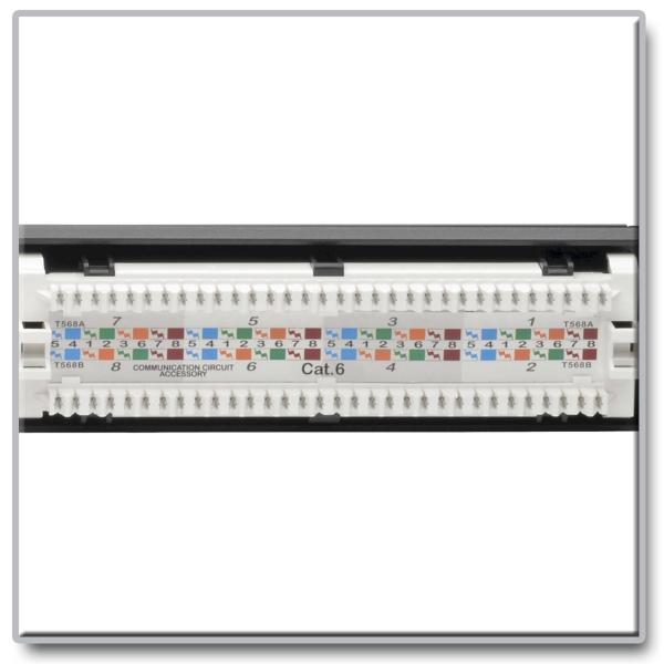Tripplite Patch panel pre montáž do racku 1U, 24xCat6 PoE+ Compliant, 110/ Krone, 568A/ B, RJ45 Ethernet 