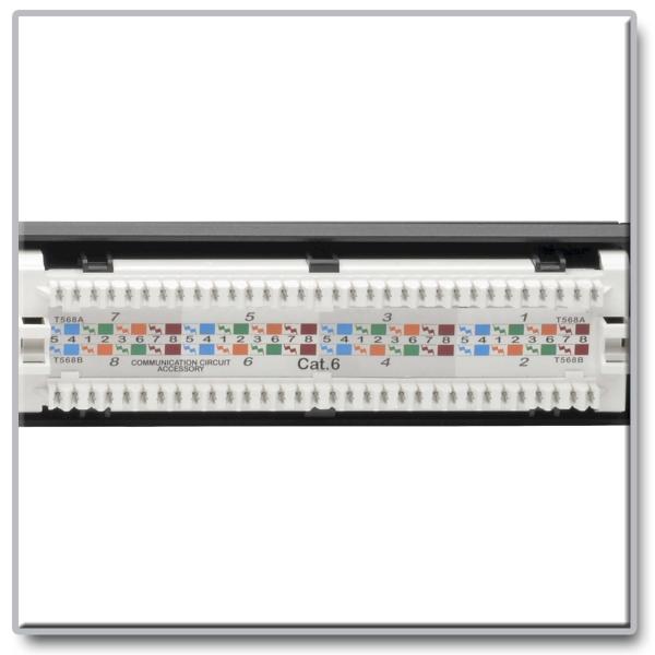 Tripplite Patch panel pro montáž do racku 1U, 24xCat6 PoE+ Compliant, 110/ Krone, 568A/ B, RJ45 Ethernet 