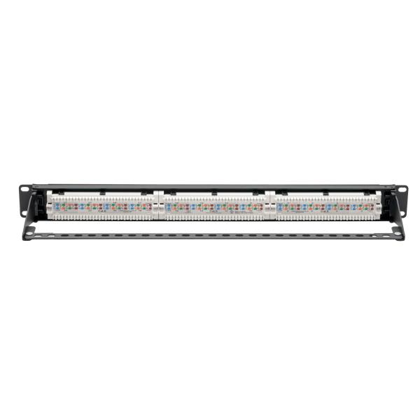 Tripplite Patch panel pre montáž do racku 1U, 24xCat6 PoE+ Compliant, 110/ Krone, 568A/ B, RJ45 Ethernet 