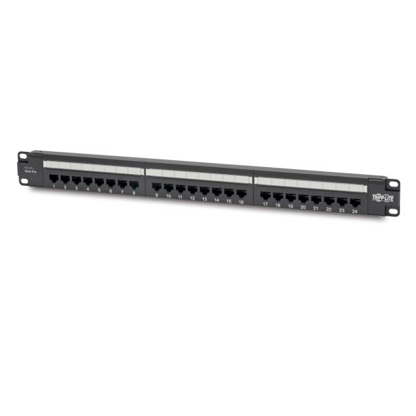 Tripplite Patch panel pro montáž do racku 1U, 24xCat6 PoE+ Compliant, 110/ Krone, 568A/ B, RJ45 Ethernet