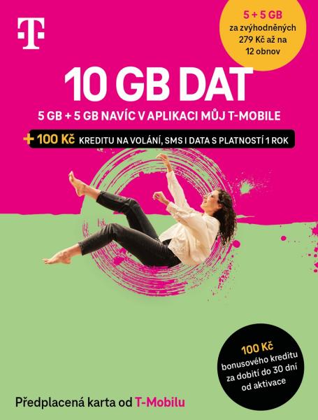 T-mobile Predplatená karta 10GB