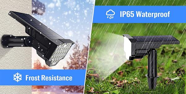 Vonkajšie solárne LED svetlo VIKING D26/ 650lm/ 2200mAh/ 3 režimy/ IP65/ inštalácia-zem i stenu 