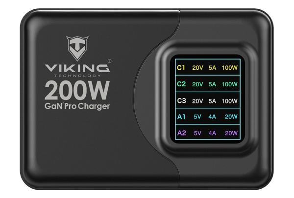 Viking USB GaN charger 200W PD PRO