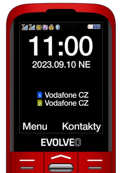 EVOLVEO EasyPhone XO, mobilný telefón pre seniorov s nabíjacím stojanom (červená farba) 
