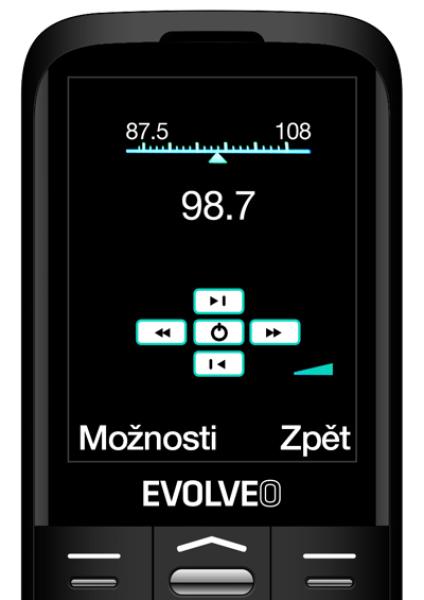 EVOLVEO EasyPhone XO, mobilný telefón pre seniorov s nabíjacím stojanom (čierna farba) 