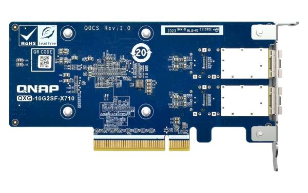QNAP QXG-10G2SF-X710 - 2x 10GbE SFP+, PCIe Gen3 x8 
