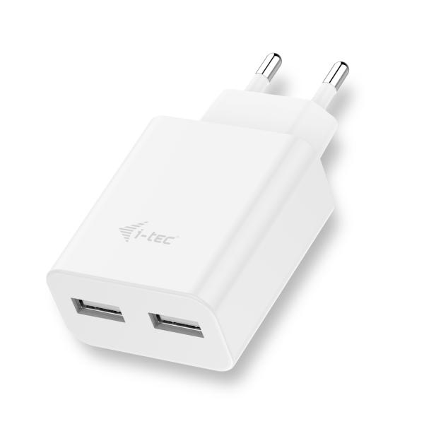 i-tec USB Power Charger 2 Port 2.4A White