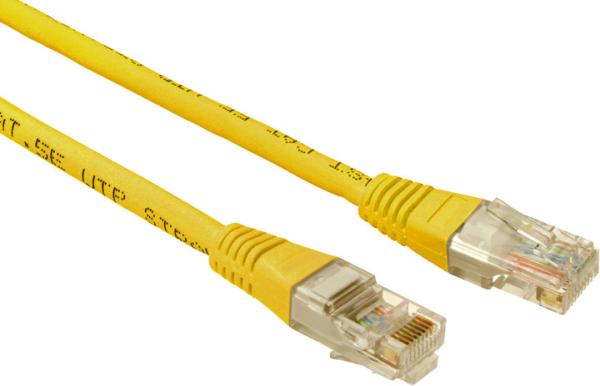 SOLARIX patch kabel CAT5E UTP PVC 0, 5m žlutý
