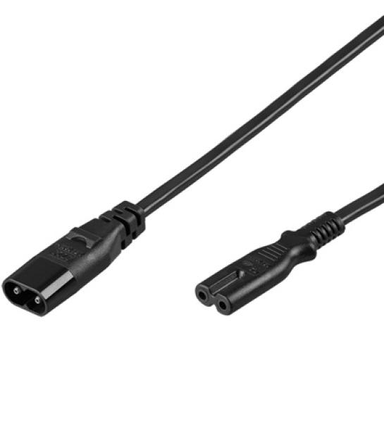 PremiumCord Kabel síťový prodlužovací IEC 60320 C7>C8 230V 2m